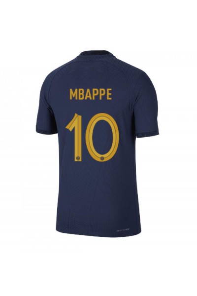 Frankrijk Kylian Mbappe #10 Voetbaltruitje Thuis tenue WK 2022 Korte Mouw